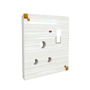 alt="Superstar Marble AC Socket - Premium Modular Electric Gang Switch Bangladesh"